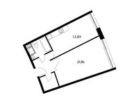 Планировка 1-комнатной квартиры, 47,1 м2