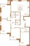Планировка 5-комнатной квартиры, 138,2 м2