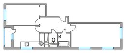Планировка 2-комнатной квартиры, 57,8 м2