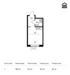 Планировка квартиры студии, 18,9 м2