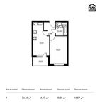 Планировка 1-комнатной квартиры, 35,9 м2
