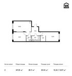 Планировка 2-комнатной квартиры, 68,1 м2