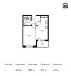Планировка 1-комнатной квартиры, 35,8 м2