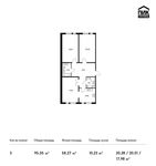 Планировка 3-комнатной квартиры, 93,1 м2