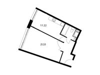 Планировка 1-комнатной квартиры, 45,1 м2