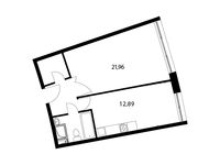 Планировка 1-комнатной квартиры, 46,5 м2