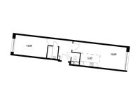 Планировка 2-комнатной квартиры, 51 м2