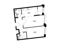 Планировка 2-комнатной квартиры, 57,2 м2