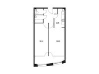 Планировка 2-комнатной квартиры, 60,5 м2