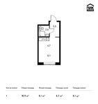 Планировка квартиры студии, 18,9 м2