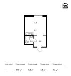Планировка квартиры студии, 27,4 м2