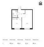 Планировка 1-комнатной квартиры, 39,5 м2