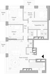 Планировка 3-комнатной квартиры, 128,66 м2
