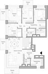 Планировка 4-комнатной квартиры, 131,11 м2