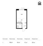 Планировка квартиры студии, 19,8 м2