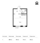 Планировка квартиры студии, 28,8 м2
