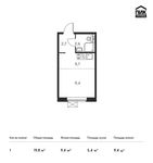 Планировка квартиры студии, 19,8 м2