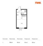 Планировка квартиры студии, 19,8 м2