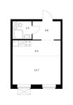 Планировка квартиры студии, 26,9 м2