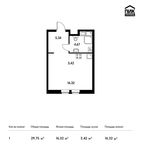Планировка квартиры студии, 29,75 м2