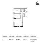 Планировка 3-комнатной квартиры, 82,46 м2
