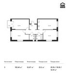 Планировка 3-комнатной квартиры, 102,44 м2