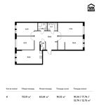 Планировка 4-комнатной квартиры, 112,01 м2