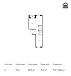 Планировка 2-комнатной квартиры, 72 м2