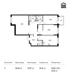 Планировка 3-комнатной квартиры, 126,32 м2