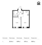 Планировка 1-комнатной квартиры, 35,94 м2
