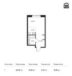 Планировка квартиры студии, 26,92 м2