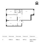 Планировка 3-комнатной квартиры, 117,87 м2