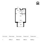 Планировка квартиры студии, 31,01 м2