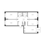 Планировка 4-комнатной квартиры, 123,77 м2
