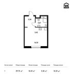 Планировка квартиры студии, 29,75 м2