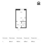 Планировка квартиры студии, 26,4 м2