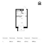 Планировка квартиры студии, 24,4 м2