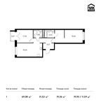 Планировка квартиры студии, 69,08 м2