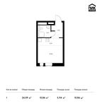 Планировка квартиры студии, 24,09 м2