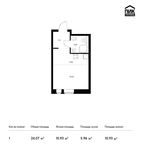 Планировка квартиры студии, 24,07 м2