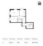 Планировка 2-комнатной квартиры, 65,6 м2