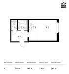 Планировка квартиры студии, 31,1 м2