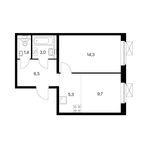 Планировка 2-комнатной квартиры, 40,2 м2