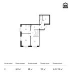 Планировка 2-комнатной квартиры, 68,1 м2