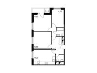 Планировка 3-комнатной квартиры, 79 м2