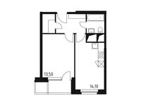 Планировка 1-комнатной квартиры, 40,3 м2