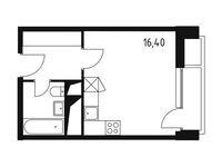 Планировка квартиры студии, 26,1 м2