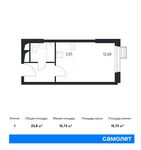 Планировка квартиры студии, 22,8 м2