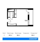 Планировка квартиры студии, 30,9 м2