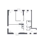 Планировка 3-комнатной квартиры, 66,7 м2
